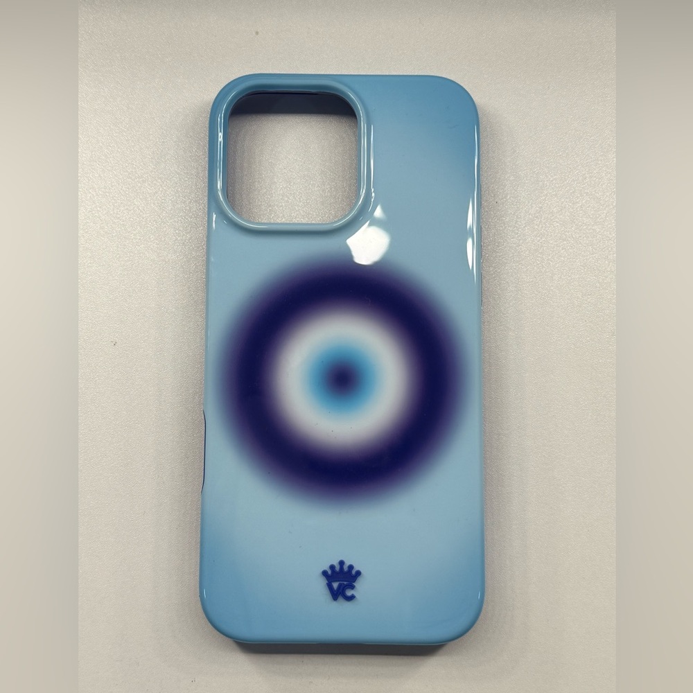 Velvet Caviar Blue and Purple Evil Eye Design Phone Case